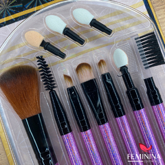 Kit de Pinceis com 7 Pincéis Meily's