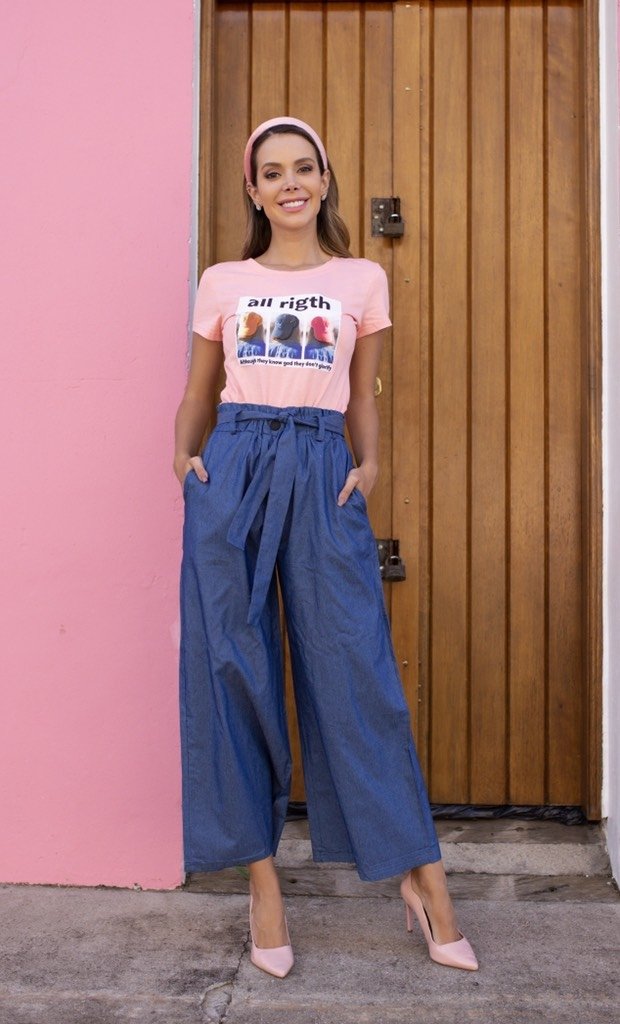 pantalona com t shirt