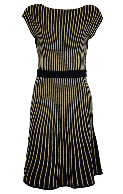 vestido midi tricot lurex