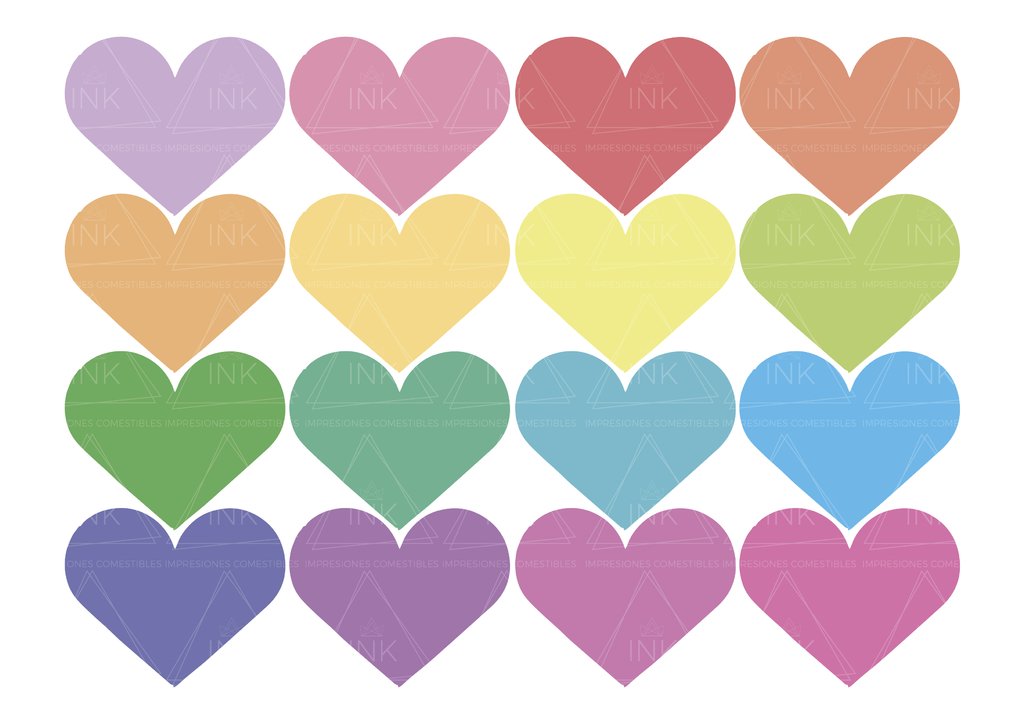 Corazones Kit Color 16 U De 6 Cm