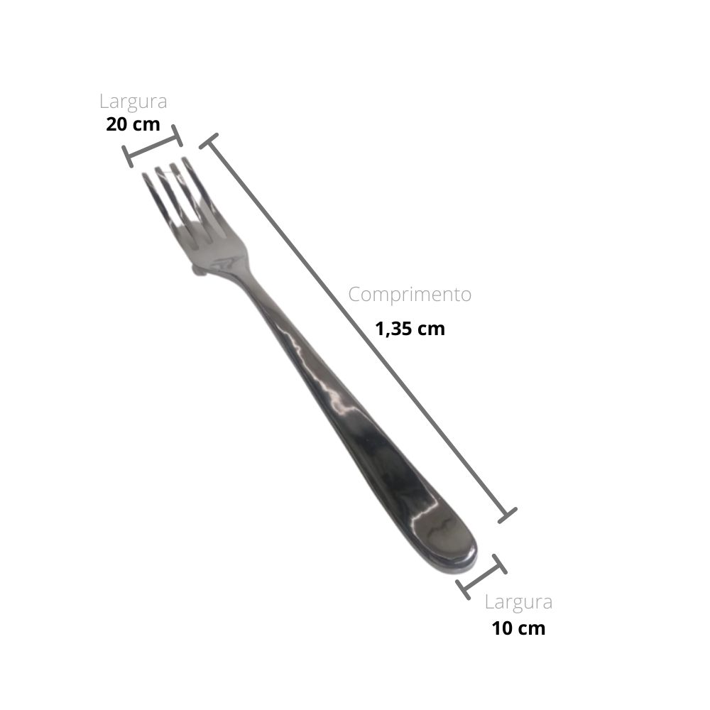 GARFO GRANDE 45CM EM ALUMINIO COM CABO MADEIRA 15CM