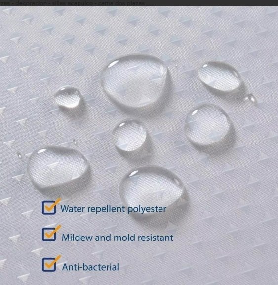 Cortina De Baño Hotelera - Rayas blanca