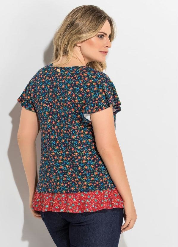 blusa evase plus size