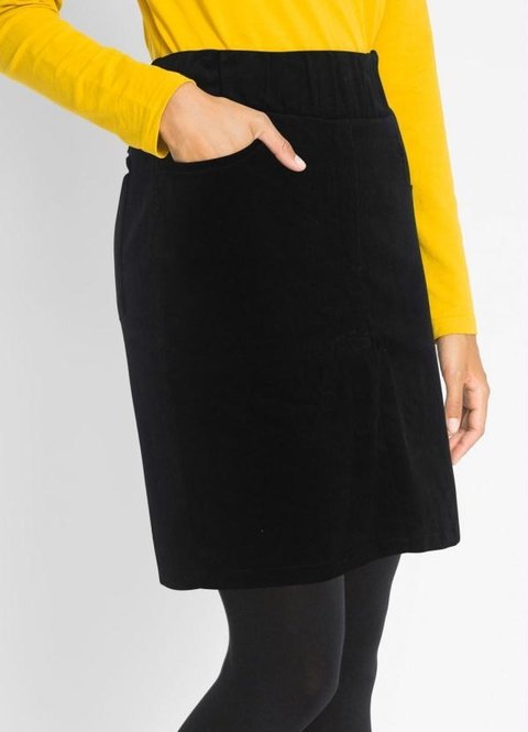 saia longa de veludo cotele