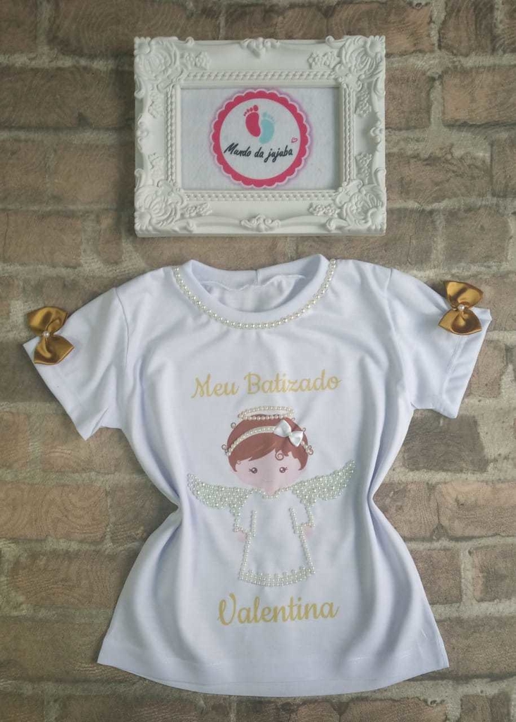 blusa branca feminina para batizado