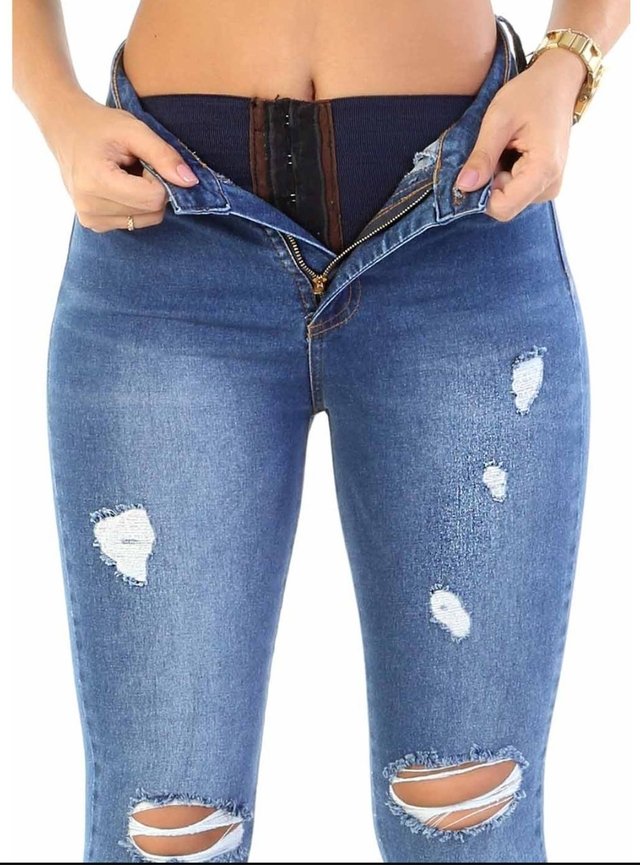 calça jeans feminina com cinta embutida