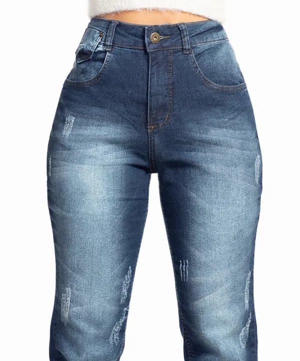 calça jeans cintura alta biotipo