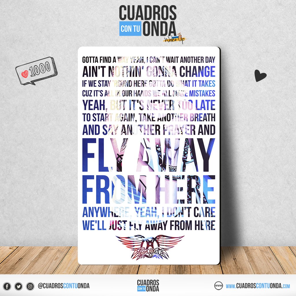Aerosmith Fly Away From Here Cuadros Con Tu Onda ars