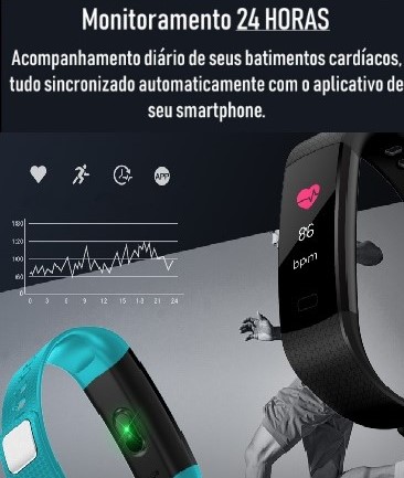 Relógio Smartwatch Pulseira Inteligente F4s Color - AB Panda Store