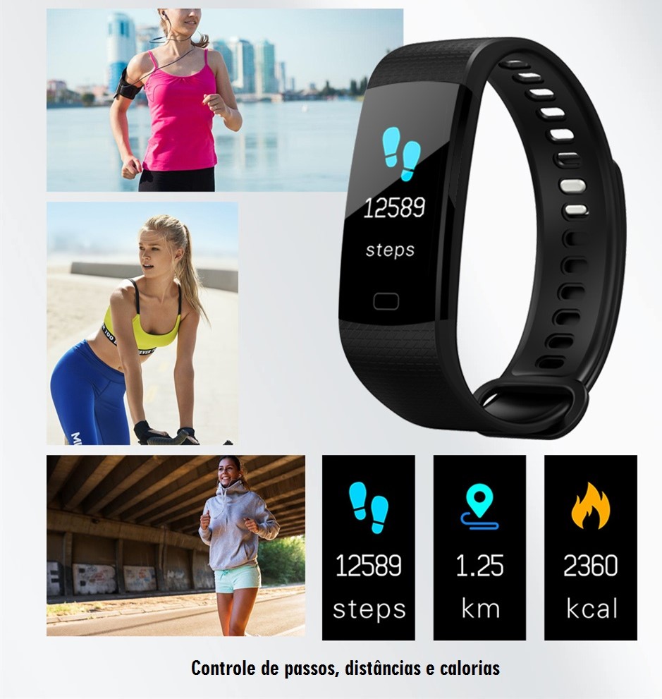 Relógio Smartwatch Pulseira Inteligente F4s Color - AB Panda Store