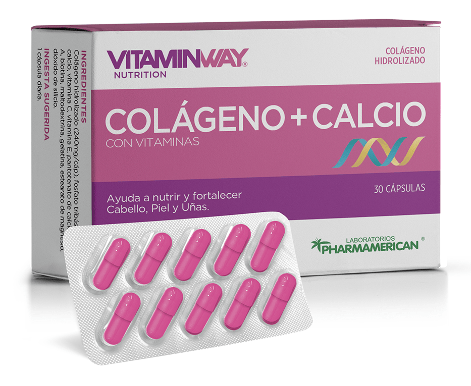 Colágeno + Calcio x 30 Cápsulas - Pharmamerican