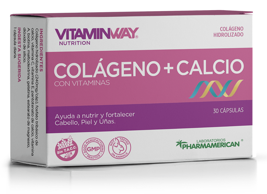 Colágeno + Calcio x 30 Cápsulas - Pharmamerican