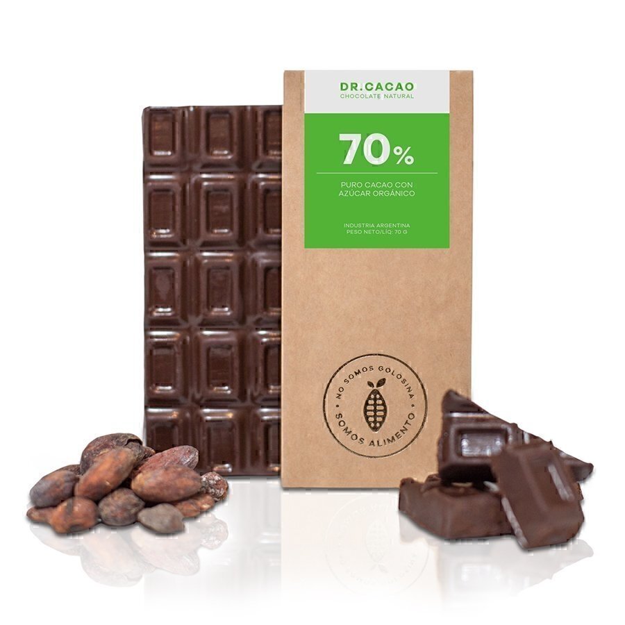 Chocolate 70 Dr. Cacao c/Azúcar Orgánica