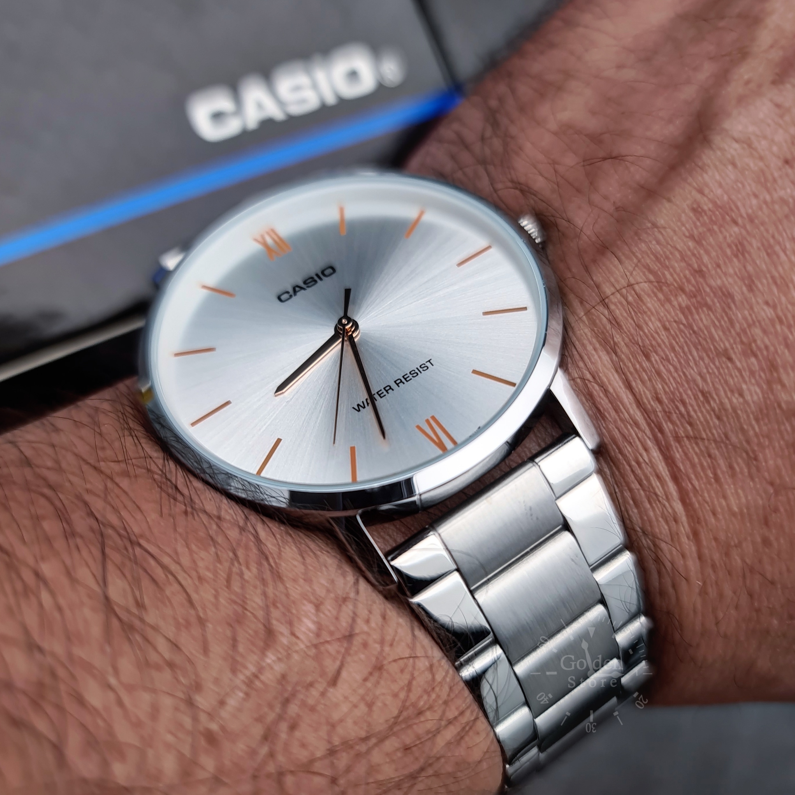 Reloj Casio Mtp-vt01d-1b Plateado Hombre