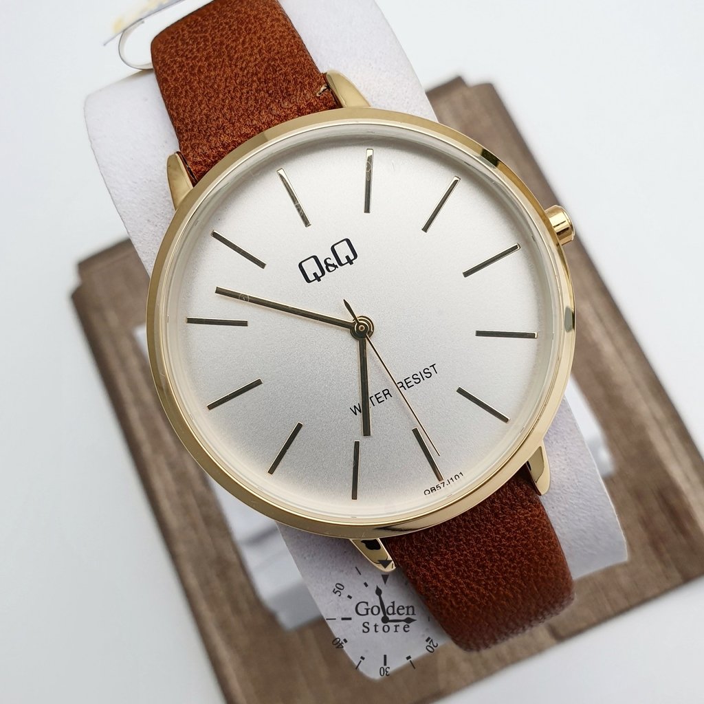 RELOJ Q\u0026Q QB57J101Y CUERO DAMA - GOLDEN STORE