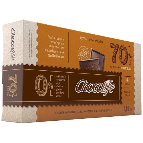 CHOCOLATE AO LEITE DE COCO 71% CACAU | 1,01KG | CHOCOLIFE