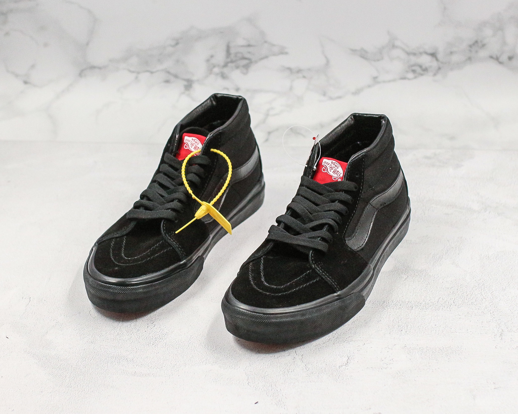 vans sk8 mid all black