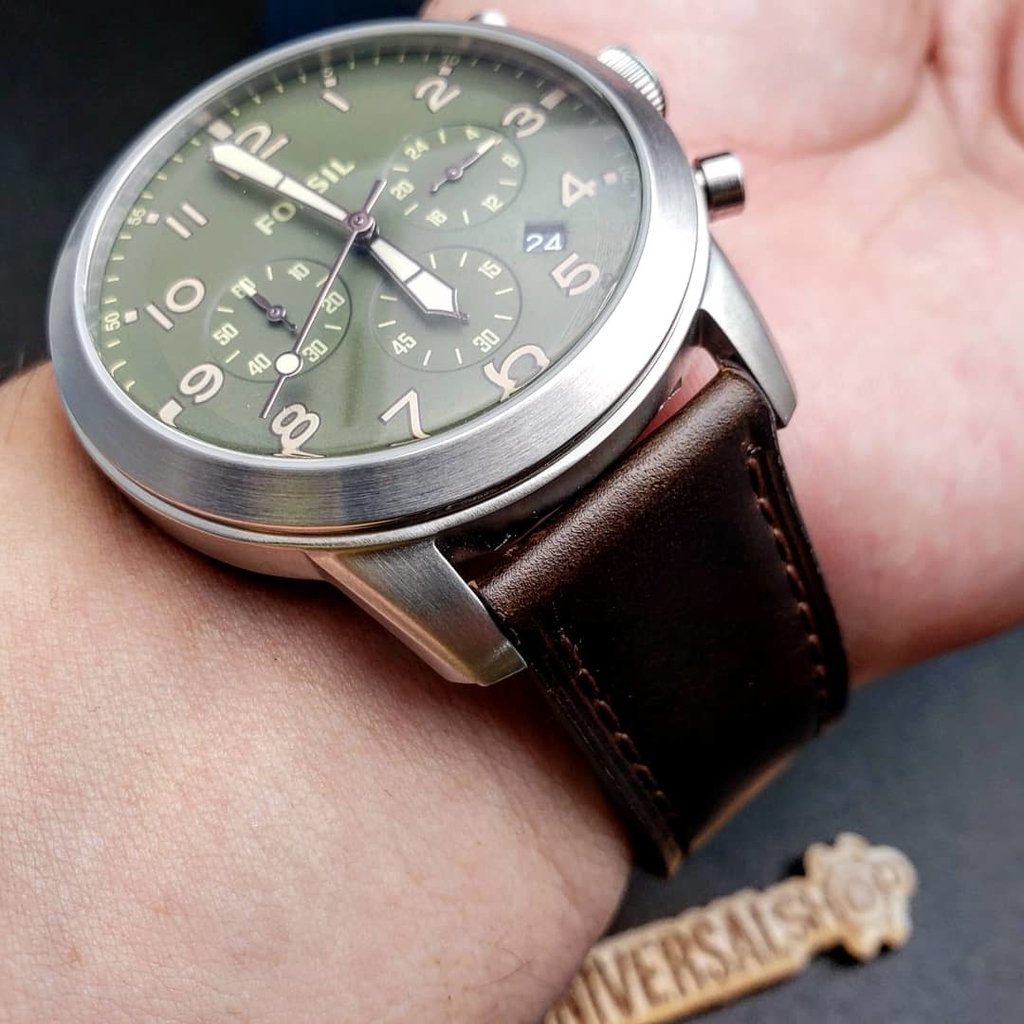 Reloj Fossil FS5180 Cronografo Cuero Legitimo