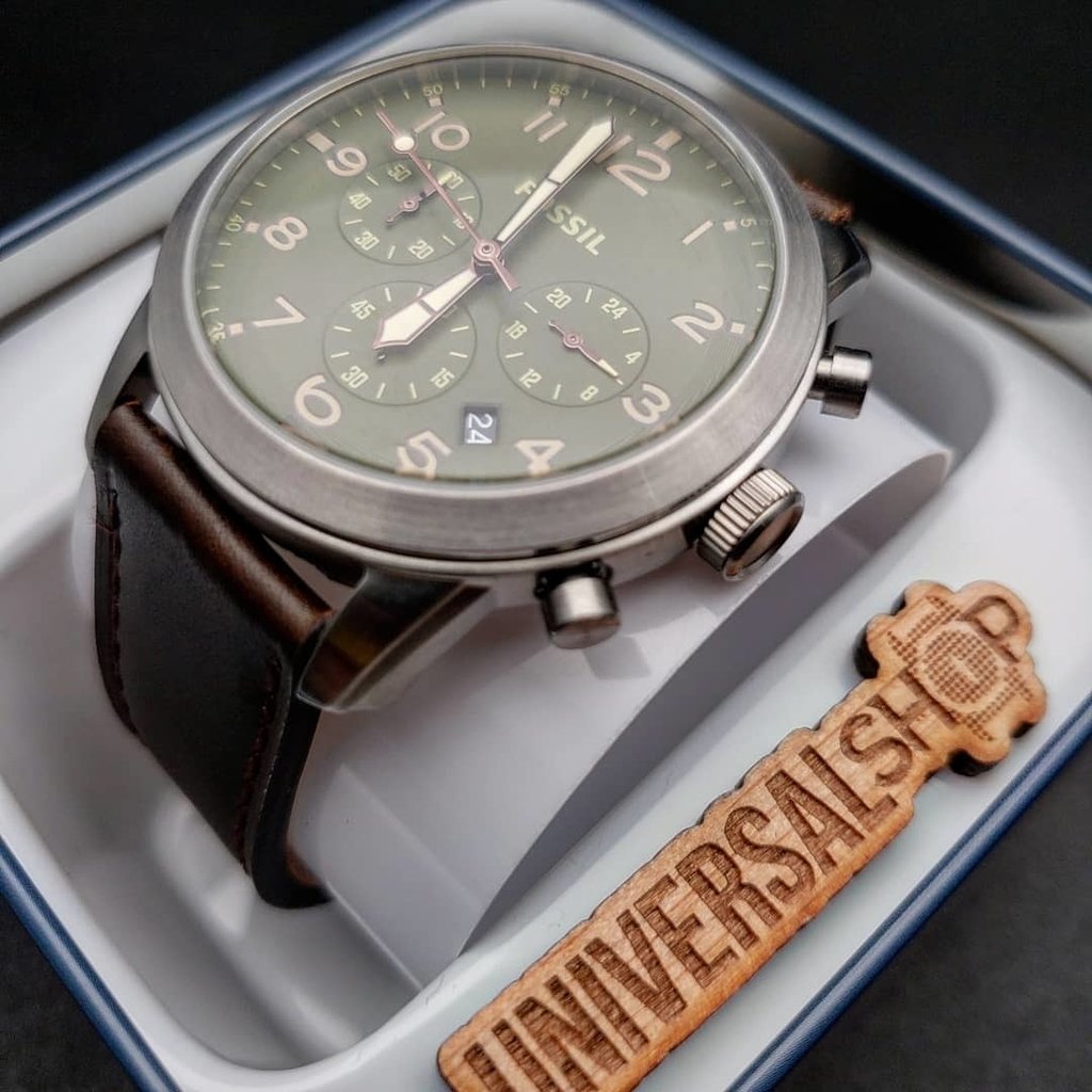 Reloj Fossil FS5180 Cronografo Cuero Legitimo