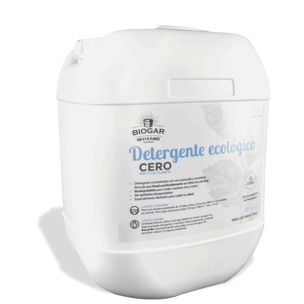 Detergente para ropa ecológico biodegradable cero fragancias y