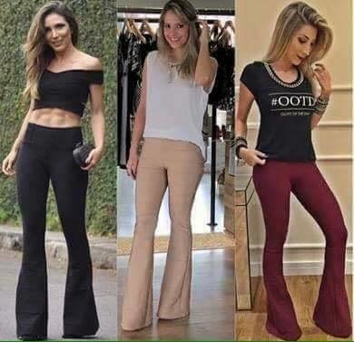 calça flare bandagem atacado