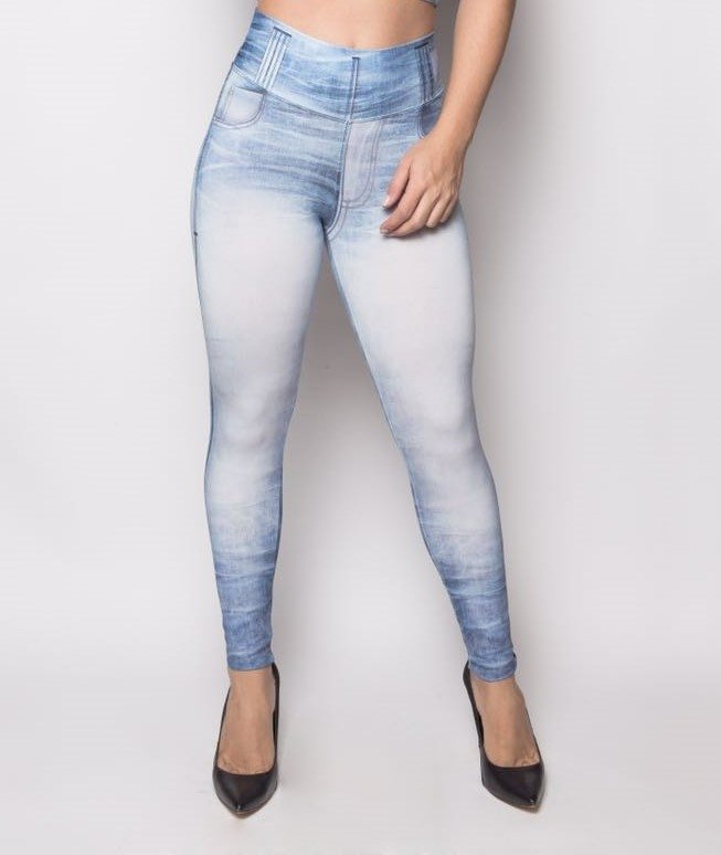 calça legging jeans fake