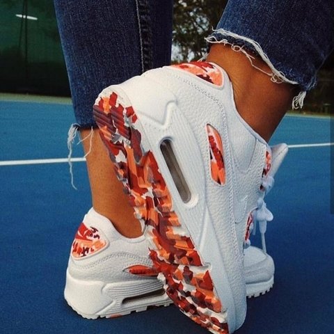 air max 90 floral branco