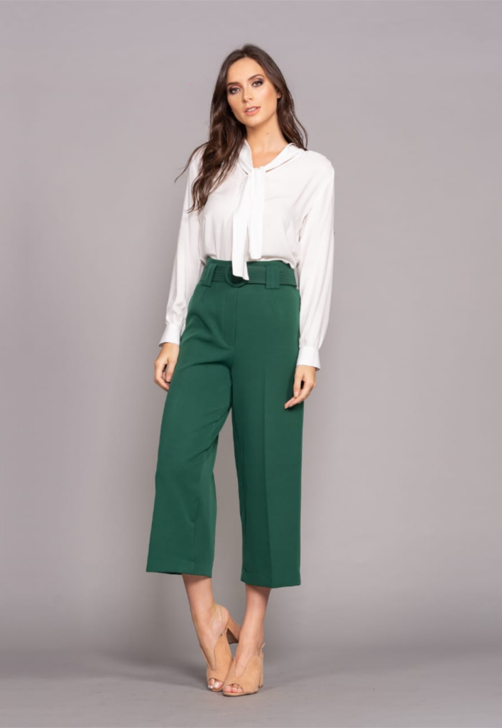 calça pantacourt de alfaiataria