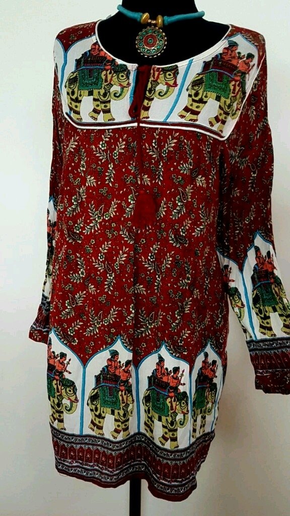 vestido estilo bata indiana
