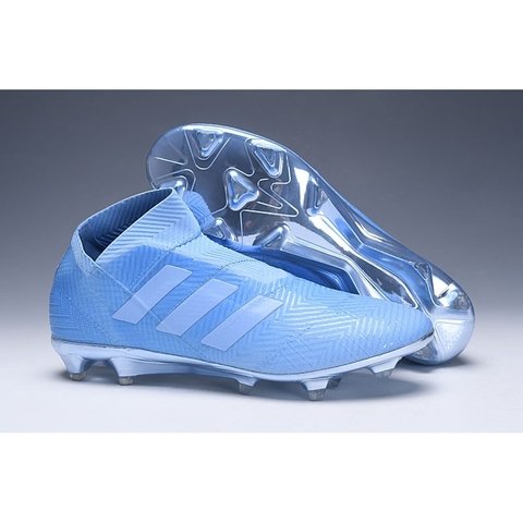 Chuteira Adidas Nemeziz 18 Azul-Claro - Taurus Sports