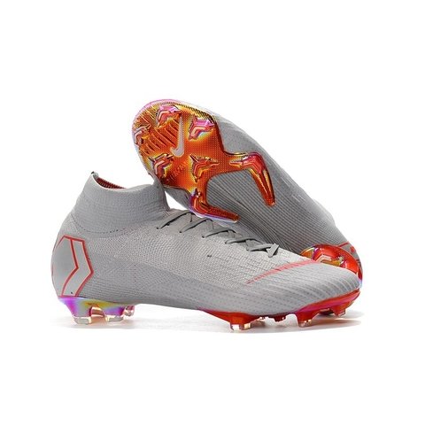 nike mercurial cinza e laranja