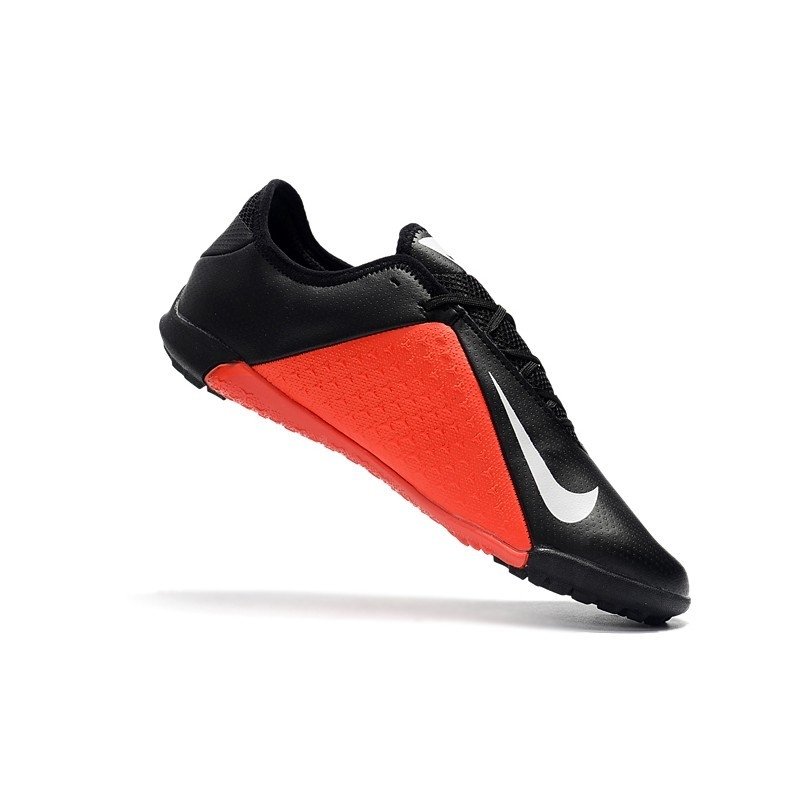 Chuteira Nike Phantom Vision Academy Society Preto e Vermelho/ Logo Preta e  detalhes cinza