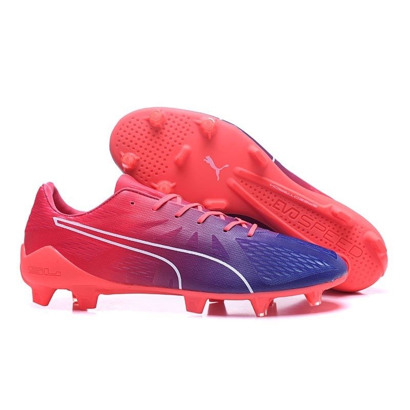chuteira puma evospeed rosa e azul chuteira puma evospeed rosa e azul