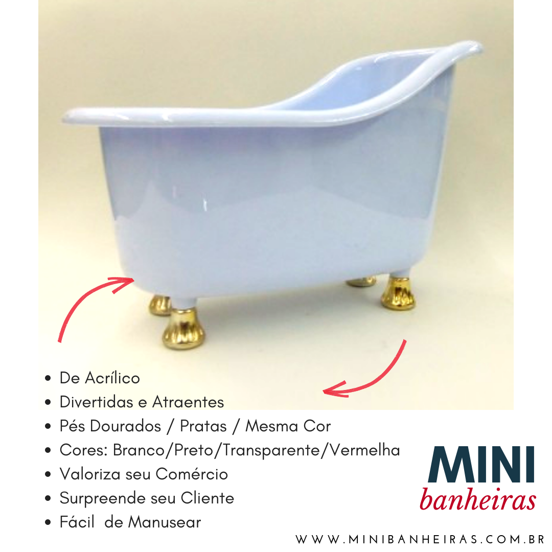 Kit 30 peças Mini Banheiras Acrílico - PP