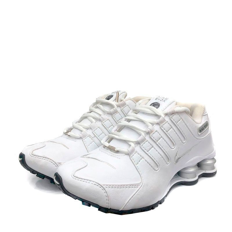 Tênis Nike Shox nz 4 molas branco e prata - Fwstoree