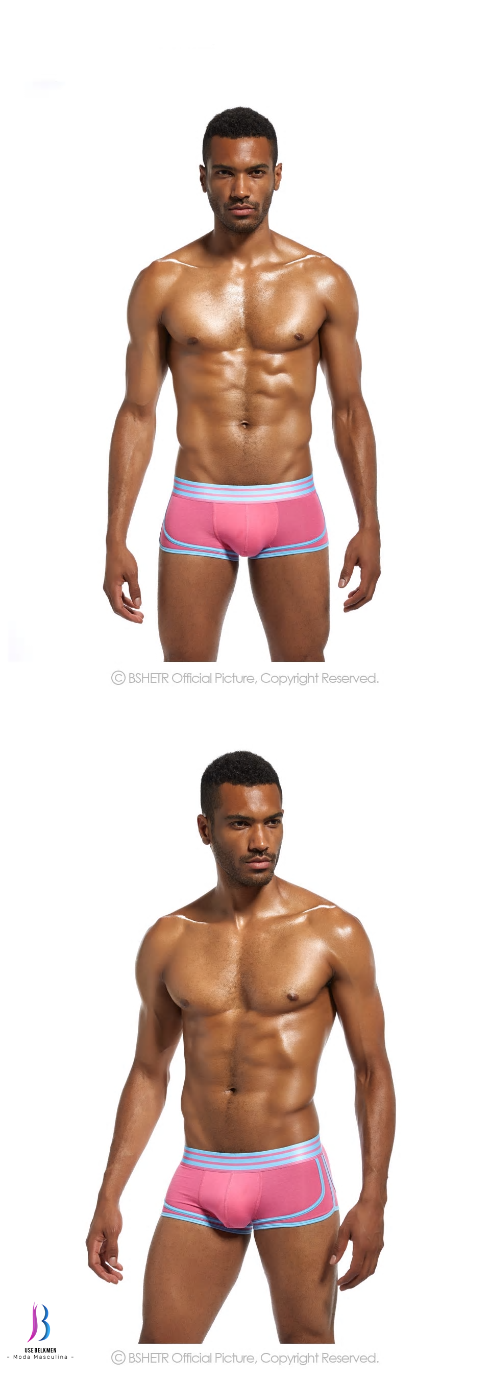 Cueca boxer BSHETR rosa