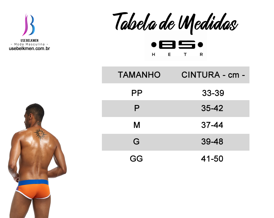 Medidas das cueca BSHETR