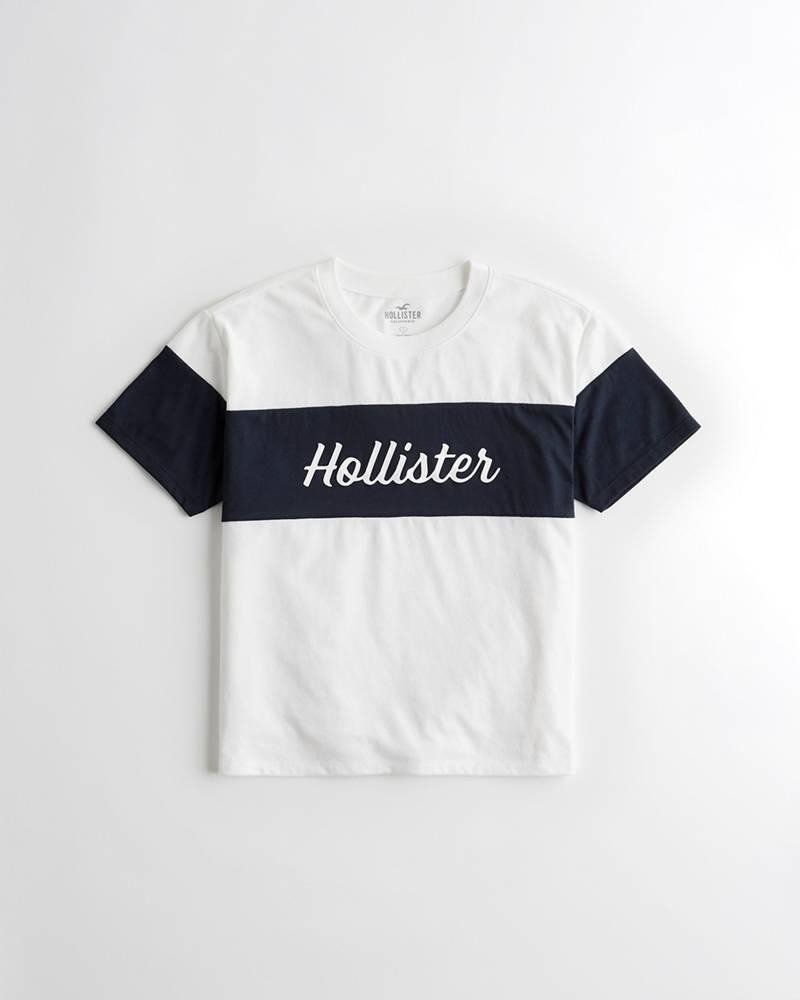 remera hollister blanca