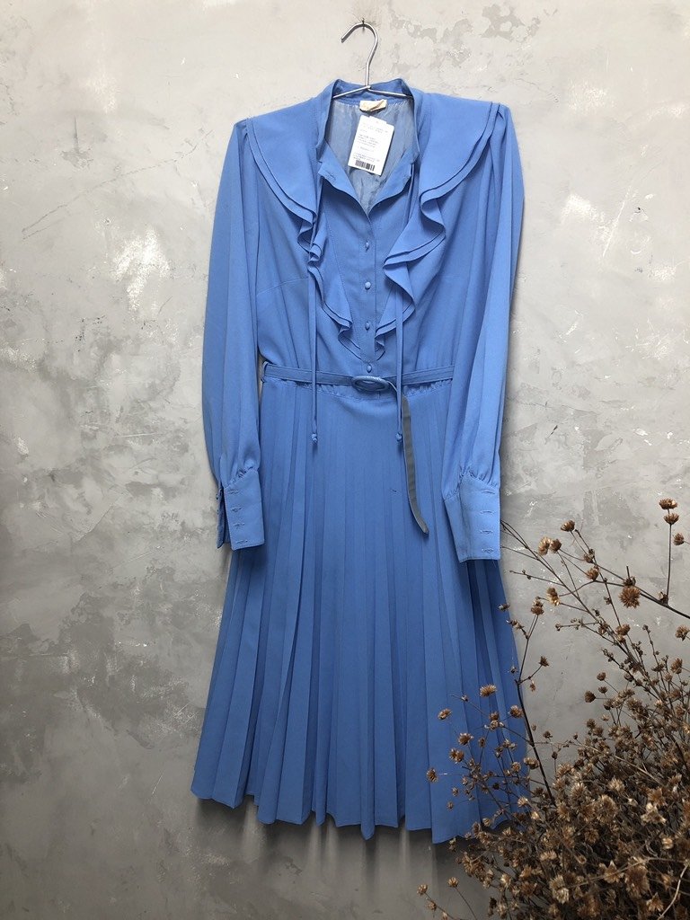vestido azul vintage