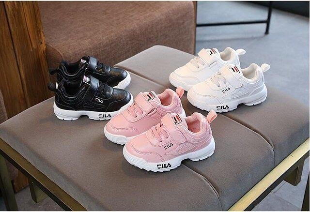 tênis fila infantil rosa