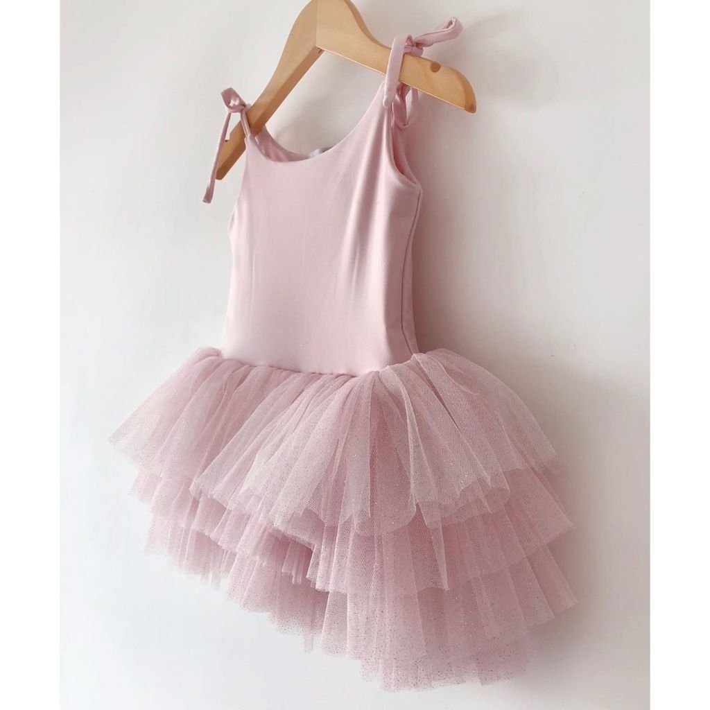 vestido de tule rosa infantil