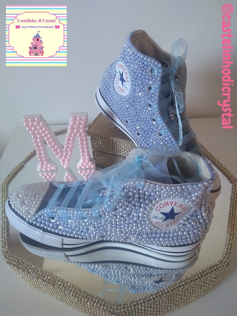 tênis all star azul claro