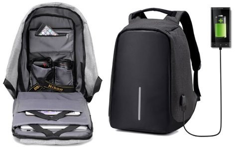 mochila antirrobo por dentro