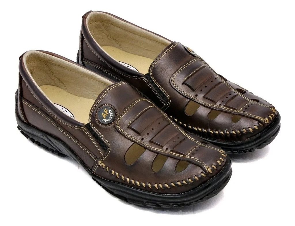 sapatilha masculina de couro