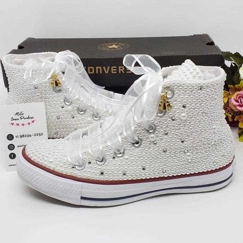 tenis all star com strass