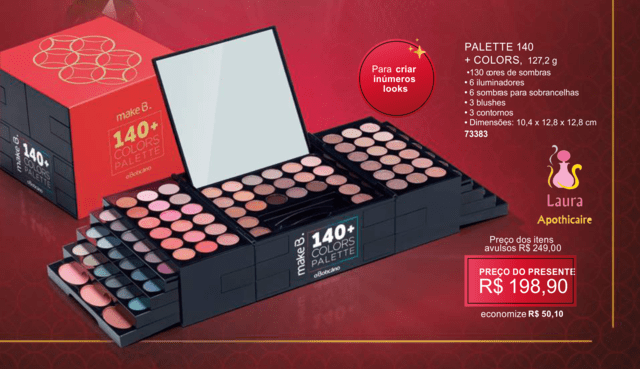 colors 140 make palette b O Lily Boticário Sabonetes Cod. Kit 75905 Natal Promoção colors 140 make palette b O Lily Boticário Sabonetes Cod. Kit 75905 Natal Promoção