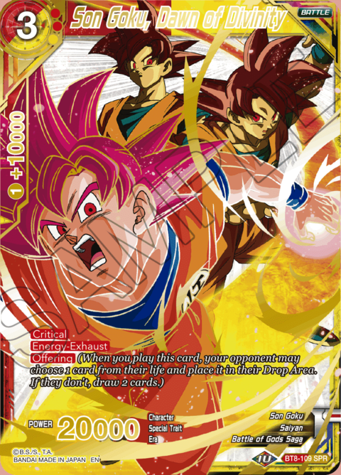 BT8-109 Son Goku Malicious Machinations Dawn Of Divinity Super Rare SR