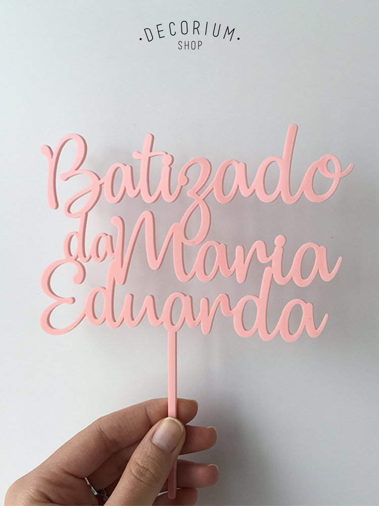 Topper De Bolo Frase 4 Palavras Decorium Shop