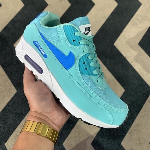 air max 90 verde agua e branco
