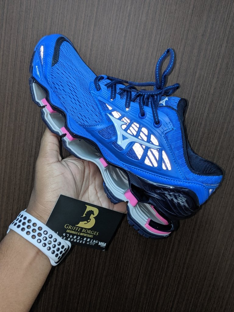 mizuno prophecy 7 azul e rosa